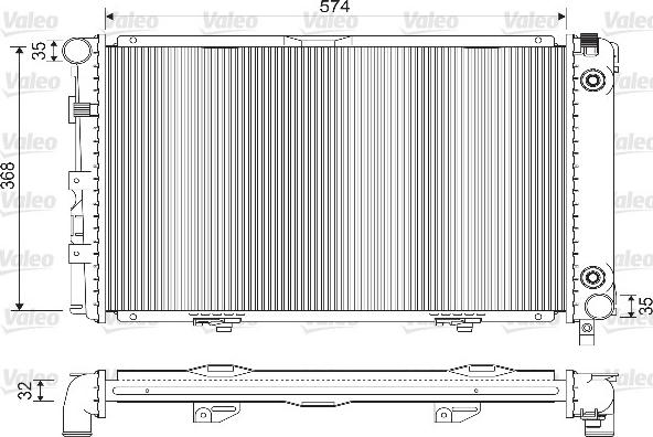 Valeo 733135 - Radiator, engine cooling autospares.lv