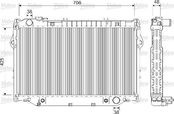 Valeo 733200 - Radiator, engine cooling autospares.lv