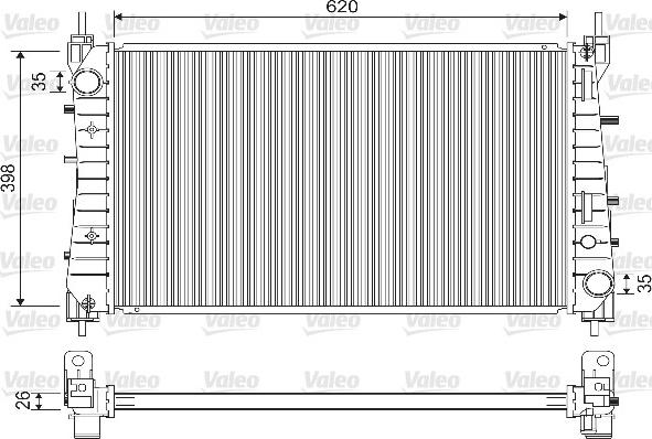 Valeo 733203 - Radiator, engine cooling autospares.lv