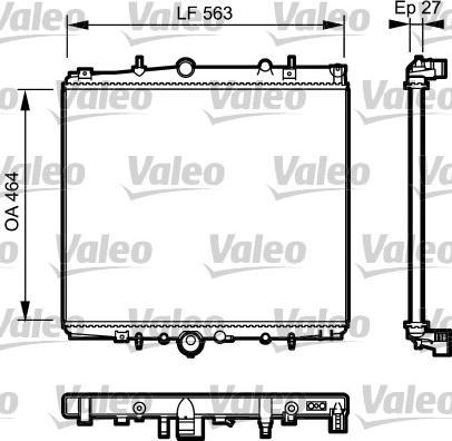 Valeo 732944 - Radiator, engine cooling autospares.lv