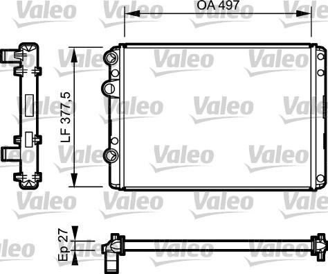 Valeo 732953 - Radiator, engine cooling autospares.lv