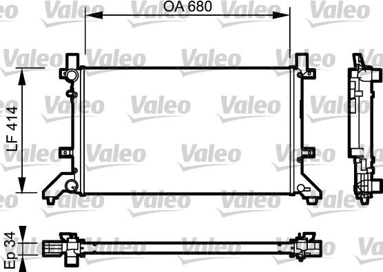 Valeo 732952 - Radiator, engine cooling autospares.lv