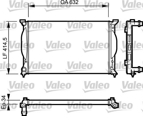 Valeo 732963 - Radiator, engine cooling autospares.lv
