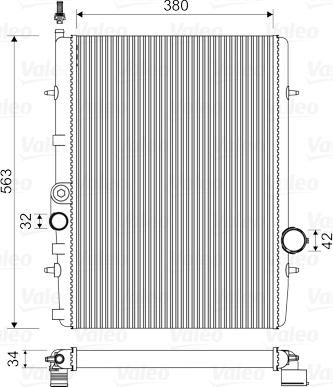 Valeo 732906 - Radiator, engine cooling autospares.lv