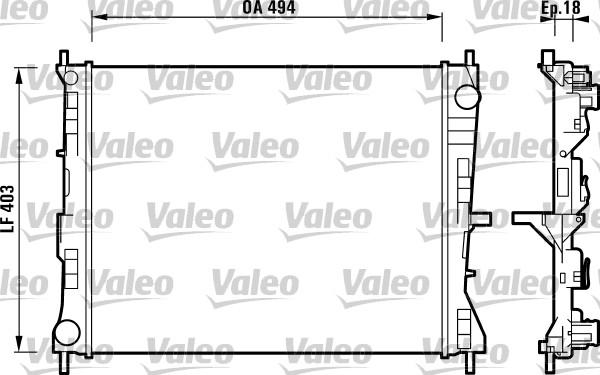 Valeo 732903 - Radiator, engine cooling autospares.lv