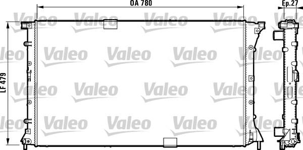 Valeo 732911 - Radiator, engine cooling autospares.lv
