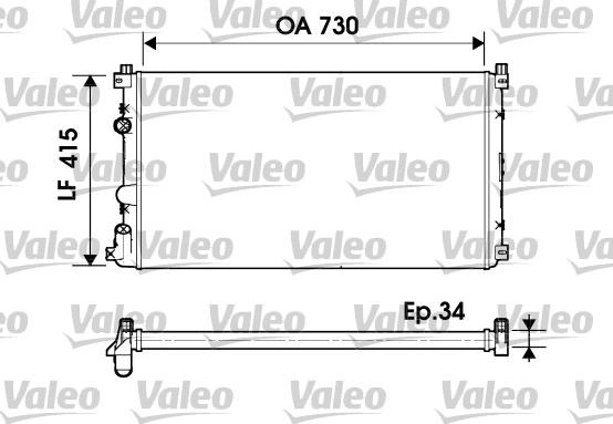 Valeo 732918 - Radiator, engine cooling autospares.lv