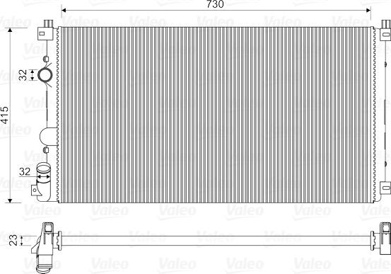 Valeo 732917 - Radiator, engine cooling autospares.lv