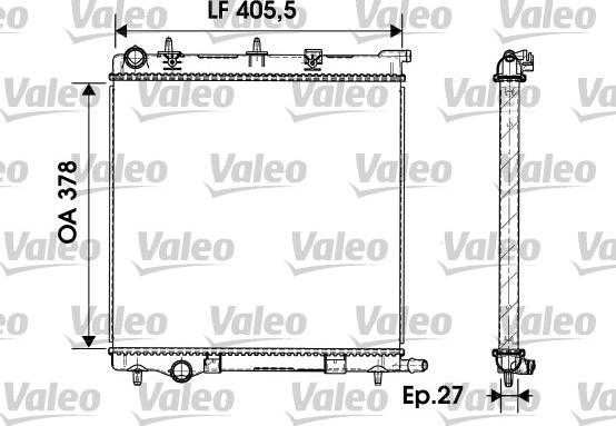 Valeo 732930 - Radiator, engine cooling autospares.lv