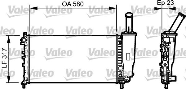 Valeo 732923 - Radiator, engine cooling autospares.lv