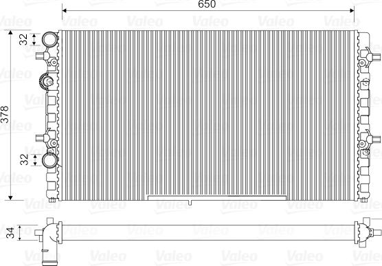 Valeo 732493 - Radiator, engine cooling autospares.lv