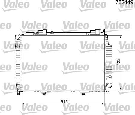 Valeo 732449 - Radiator, engine cooling autospares.lv