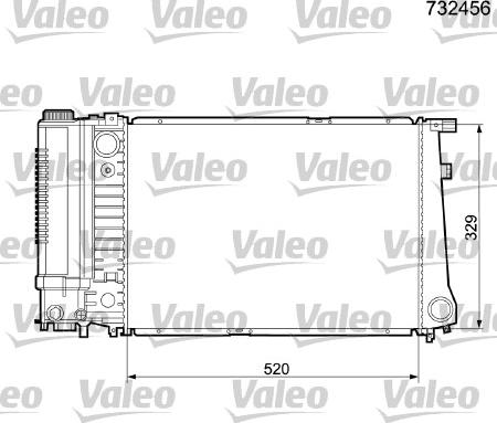 Valeo 732456 - Radiator, engine cooling autospares.lv