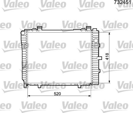 Valeo 732451 - Radiator, engine cooling autospares.lv