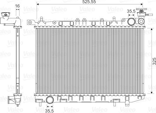 Valeo 732405 - Radiator, engine cooling autospares.lv