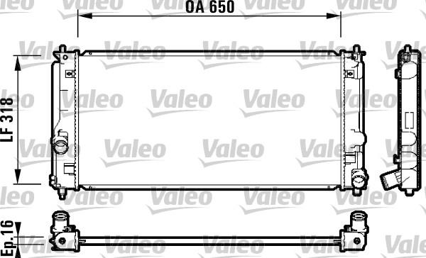 Valeo 732413 - Radiator, engine cooling autospares.lv