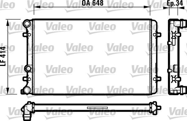 Valeo 732427 - Radiator, engine cooling autospares.lv