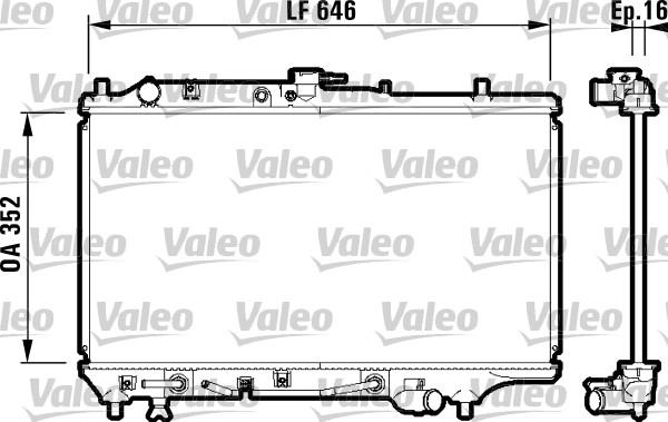 Valeo 732475 - Radiator, engine cooling autospares.lv