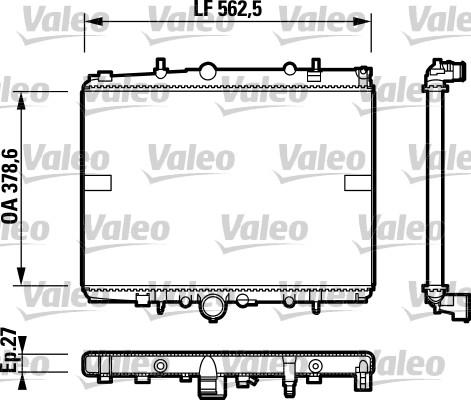 Valeo 732599 - Radiator, engine cooling autospares.lv