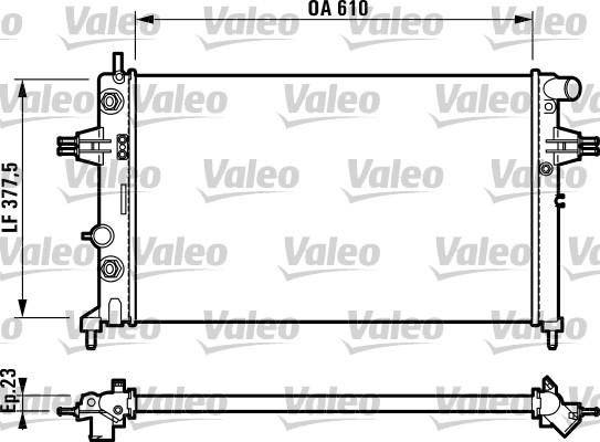 Valeo 732549 - Radiator, engine cooling autospares.lv