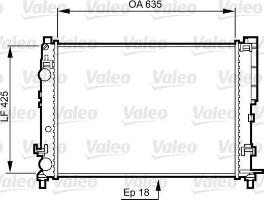 Valeo 732544 - Radiator, engine cooling autospares.lv