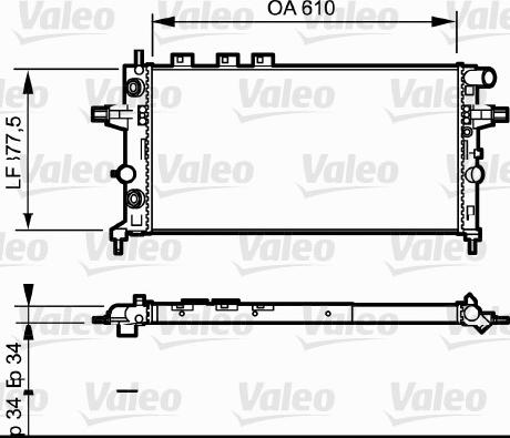 Valeo 732548 - Radiator, engine cooling autospares.lv