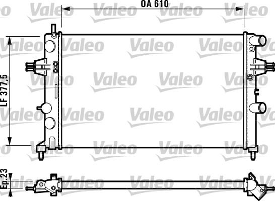 Valeo 732551 - Radiator, engine cooling autospares.lv