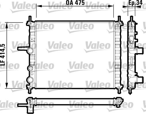 Valeo 732557 - Radiator, engine cooling autospares.lv