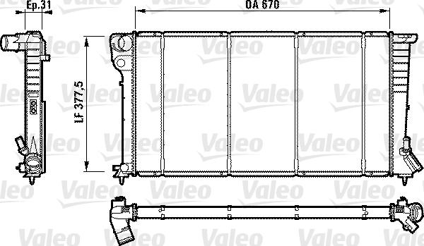 Valeo 732565 - Radiator, engine cooling autospares.lv