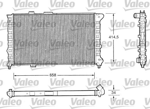 Valeo 732505 - Radiator, engine cooling autospares.lv