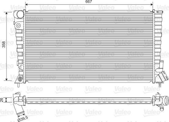 Valeo 732518 - Radiator, engine cooling autospares.lv