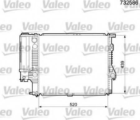 Valeo 732586 - Radiator, engine cooling autospares.lv