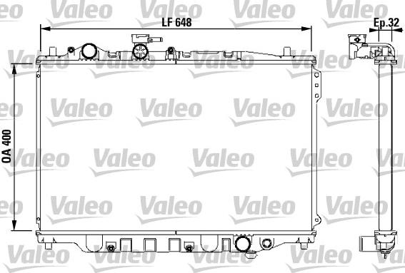 Valeo 732538 - Radiator, engine cooling autospares.lv