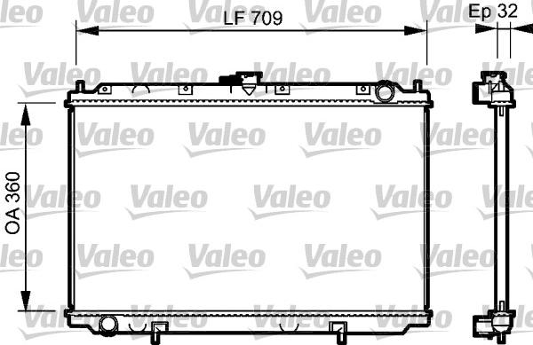 Valeo 732529 - Radiator, engine cooling autospares.lv