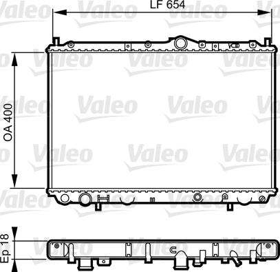 Valeo 732524 - Radiator, engine cooling autospares.lv