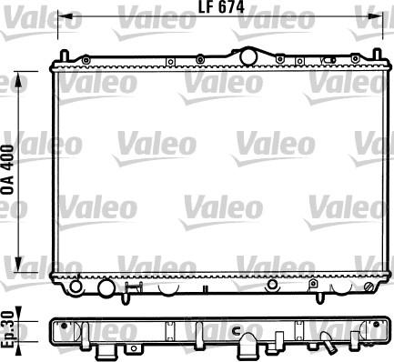 Valeo 732525 - Radiator, engine cooling autospares.lv