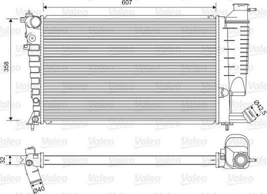 Valeo 732520 - Radiator, engine cooling autospares.lv