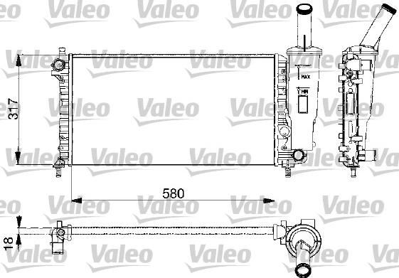 Valeo 732578 - Radiator, engine cooling autospares.lv