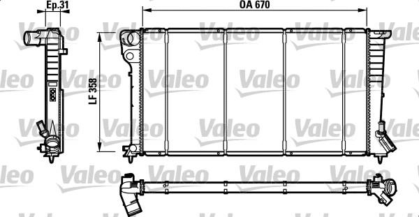 Valeo 732577 - Radiator, engine cooling autospares.lv