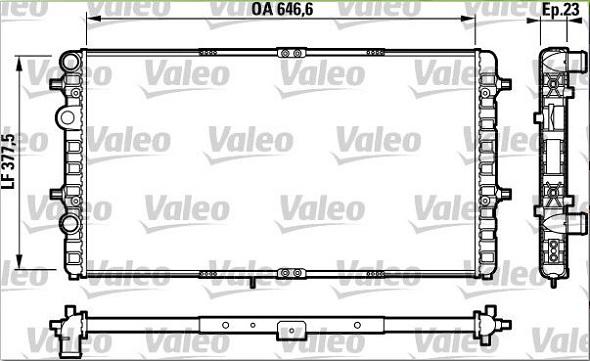 Valeo 732698 - Radiator, engine cooling autospares.lv