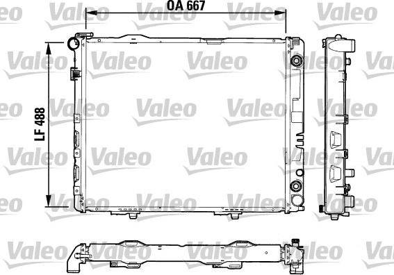 Valeo 732605 - Radiator, engine cooling autospares.lv