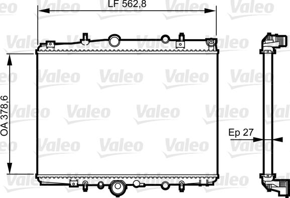 Valeo 732600 - Radiator, engine cooling autospares.lv