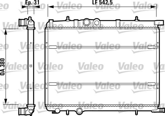 Valeo 732619 - Radiator, engine cooling autospares.lv