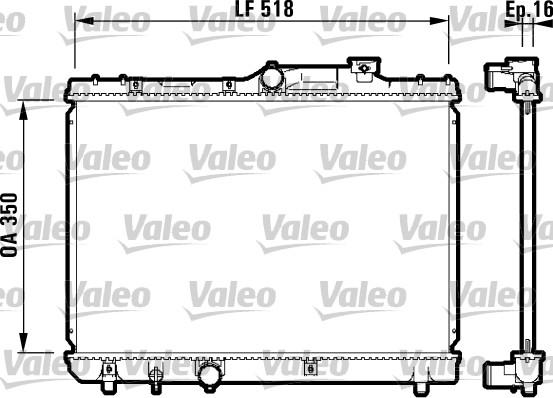 Valeo 732614 - Radiator, engine cooling autospares.lv