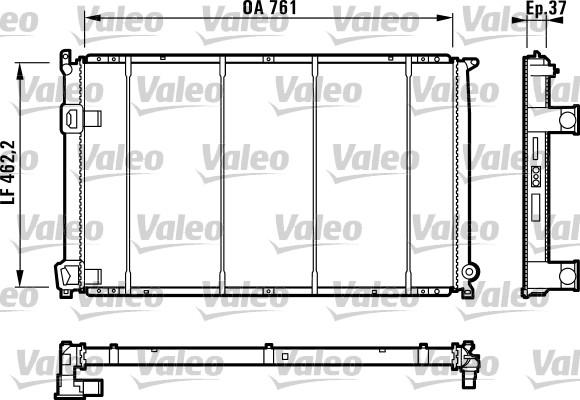 Valeo 732049 - Radiator, engine cooling autospares.lv