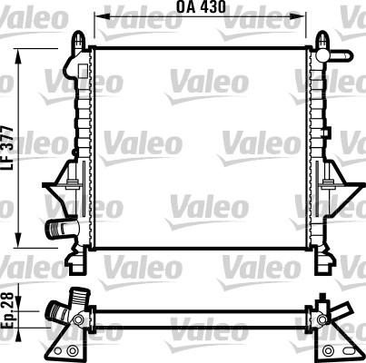 Valeo 732051 - Radiator, engine cooling autospares.lv