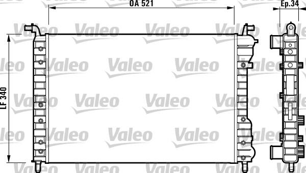 Valeo 732007 - Radiator, engine cooling autospares.lv