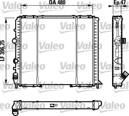 Valeo 732071 - Radiator, engine cooling autospares.lv