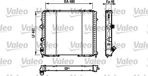 Valeo 732072 - Radiator, engine cooling autospares.lv