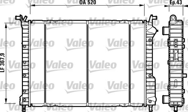 Valeo 732147 - Radiator, engine cooling autospares.lv